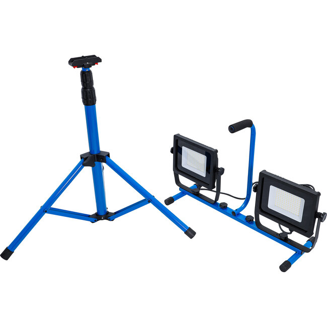 BGS Duo-SMD-LED-werkspotlamp met statief 2 x 70 Watt