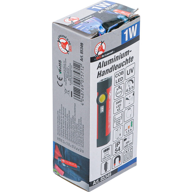 BGS Aluminium COB-LED / UV-handlamp 1 Watt