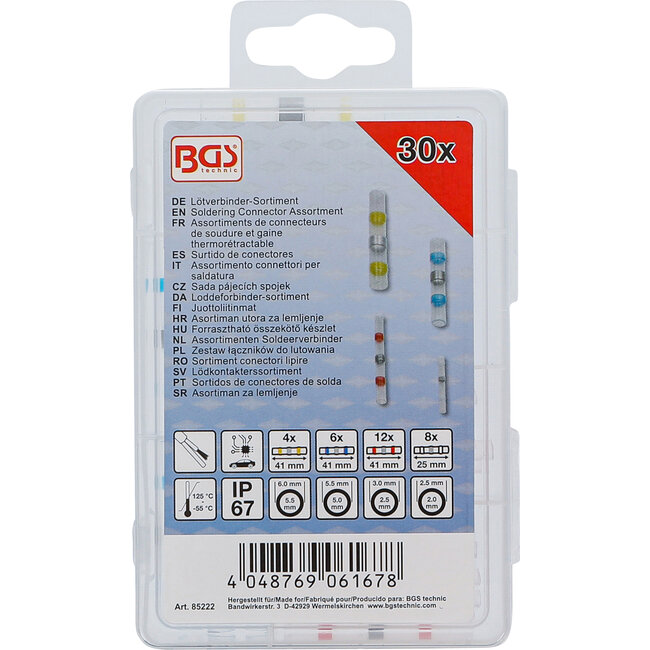 BGS Assortimenten Soldeerverbinder met krimpkous 30 delig