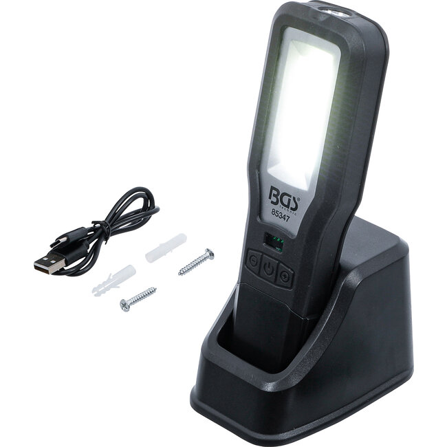 BGS COB-LED werklamp uitklapbaar met oplaadstation