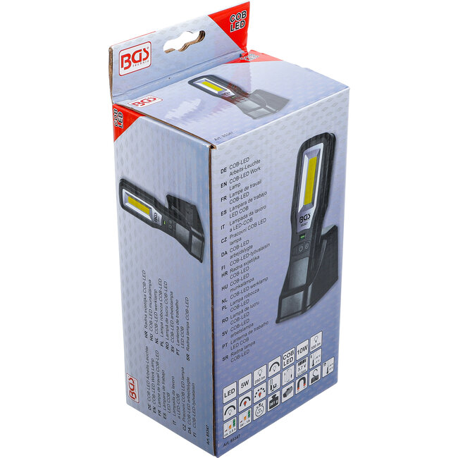 BGS COB-LED werklamp uitklapbaar met oplaadstation