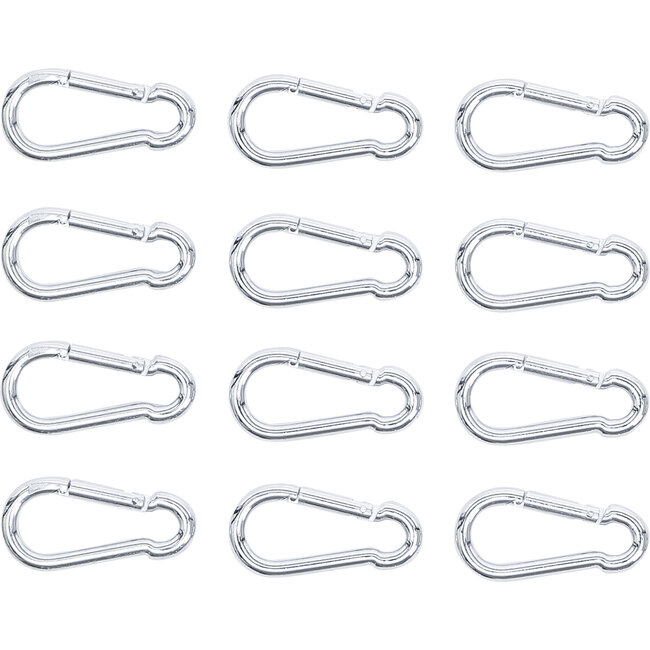 BGS Karabijnhaak-assortiment 5 x 50 mm 12 delig