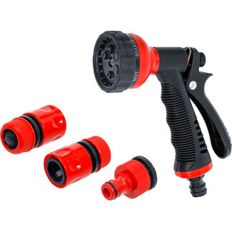 BGS Do it yourself Multifunctioneel tuinslangpistool met accessoires 4 delig