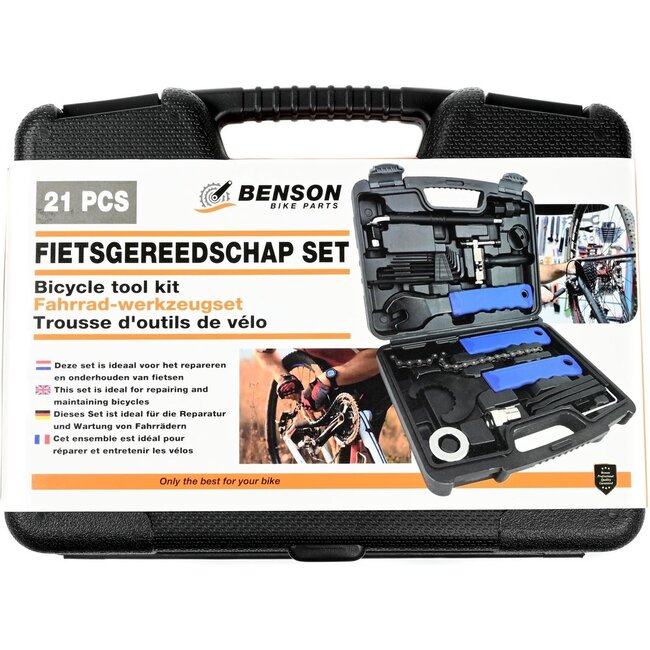 Benson Fiets Gereedschapset 21-delig in Opbergkoffer