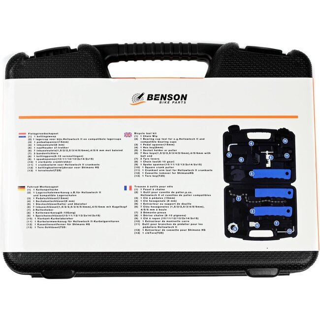 Benson Fiets Gereedschapset 21-delig in Opbergkoffer