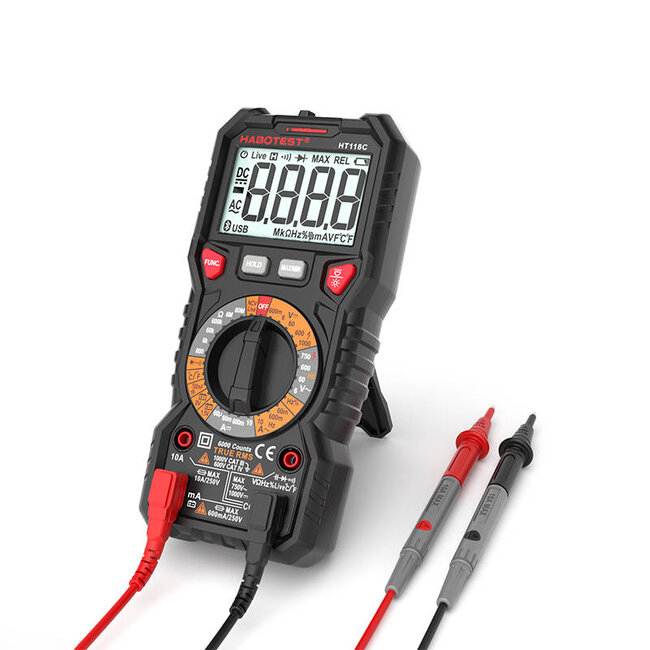 Habotest Digitale multimeter met zaklamp HT118C