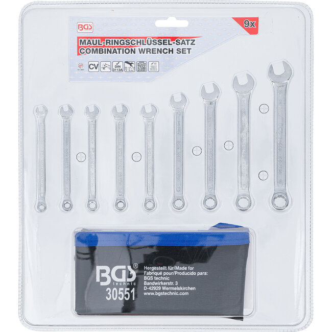 BGS Steekringsleutelset 4 - 10 mm 9 delig