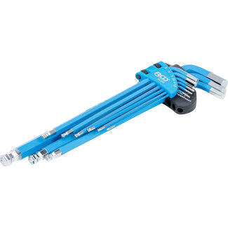 BGS technic Stiftsleutelset extra lang binnenzeskant met kogelkop 1,5 - 10 mm 9 delig
