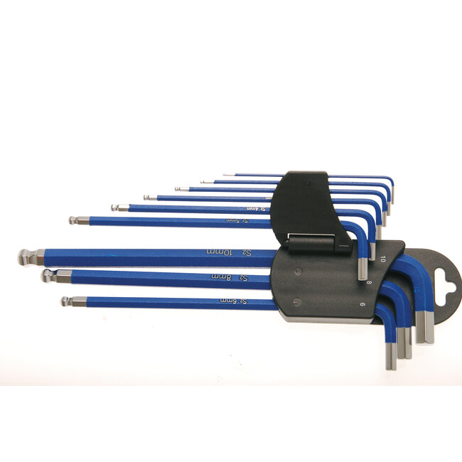 BGS Stiftsleutelset extra lang binnenzeskant met kogelkop 1,5 - 10 mm 9 delig
