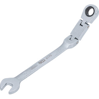 BGS technic Dubbelscharnierende ratelring-steeksleutel plooibaar 10 mm