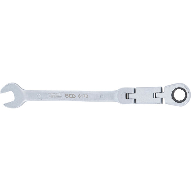BGS Dubbelscharnierende ratelring-steeksleutel plooibaar 10 mm