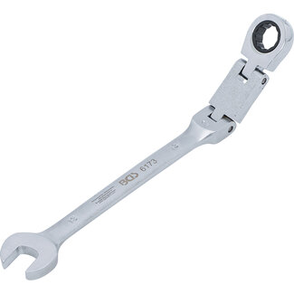BGS technic Dubbelscharnierende ratelring-steeksleutel plooibaar 13 mm