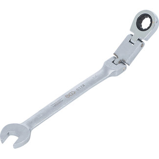 BGS technic Dubbelscharnierende ratelring-steeksleutel plooibaar 14 mm