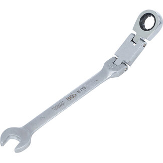 BGS technic Dubbelscharnierende ratelring-steeksleutel plooibaar 15 mm