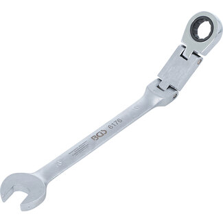 BGS technic Dubbelscharnierende ratelring-steeksleutel plooibaar 16 mm