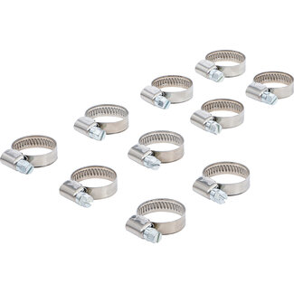 BGS technic Slangklem roestvrij 16 x 25 mm 10 delig