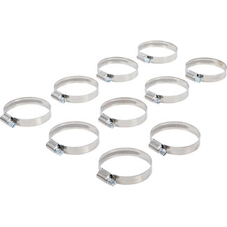 BGS technic Slangklem roestvrij 40 x 60 mm 10 delig