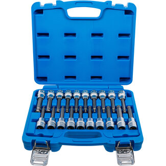 BGS technic Dopsleutelbitset 1/2" inbus, torx en spline (voor XZN) met kogelkop 20 delig