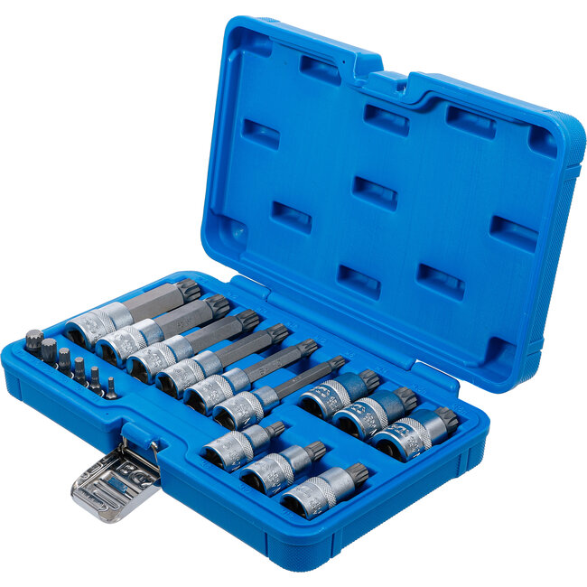 BGS Dopsleutelbitset 1/4" / 1/2" spline (voor XZN) 18 delig