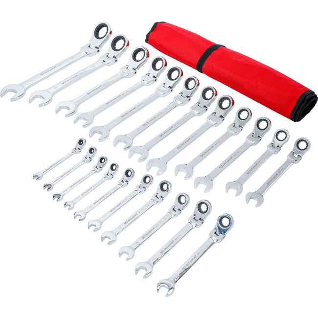 BGS Ratelring-steeksleutelset flexibele koppen 6 - 32 mm 22 delig