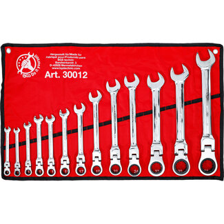 BGS Do it yourself Ratelring-steeksleutelset flexibele koppen 8 - 32 mm 13 delig