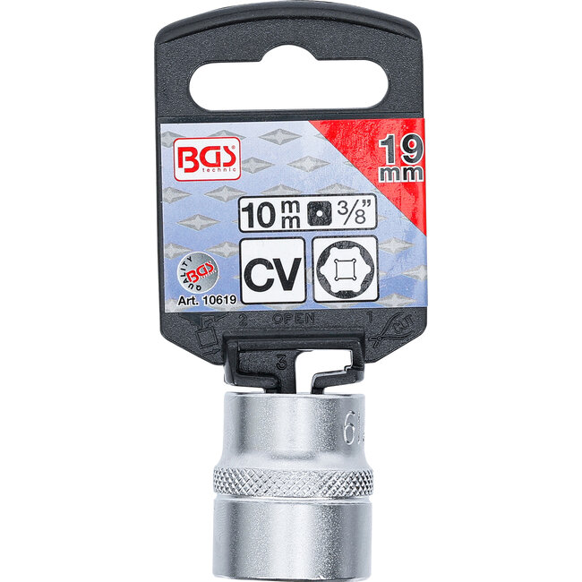 BGS Dopsleutel zeskant 3/8" 19 mm