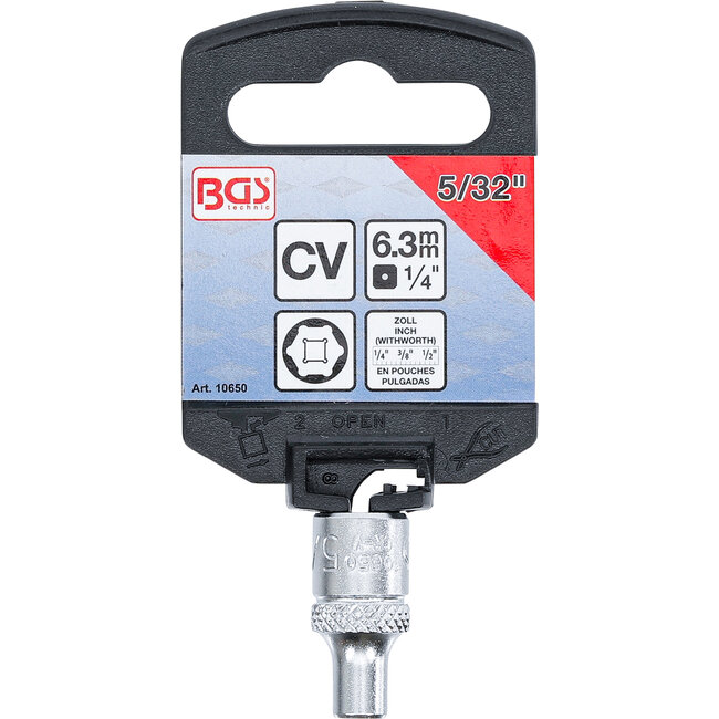 BGS Dopsleutel zeskant 1/4" 5/32"