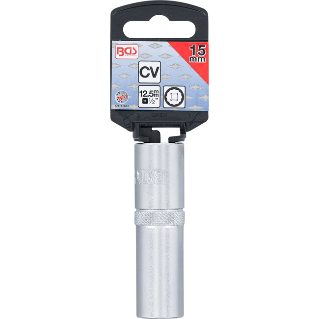 BGS Dopsleutel twaalfkant, diep 1/2" 15 mm