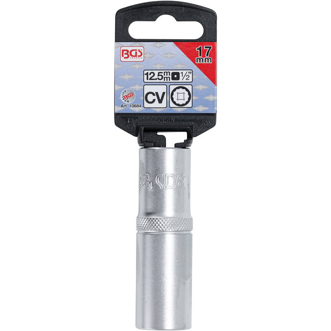 BGS Dopsleutel twaalfkant, diep 1/2" 17 mm