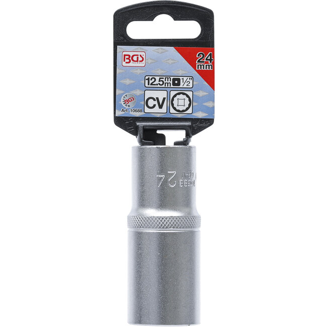 BGS Dopsleutel twaalfkant, diep 1/2" 24 mm