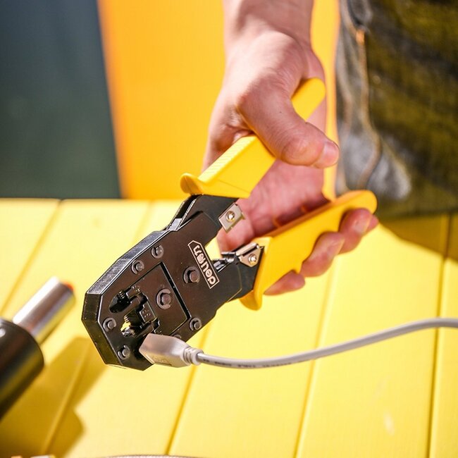 Deli Tools Ethernet-krimptang 4/6/8P RJ45/RJ14/RJ12/RJ9, EDL2468