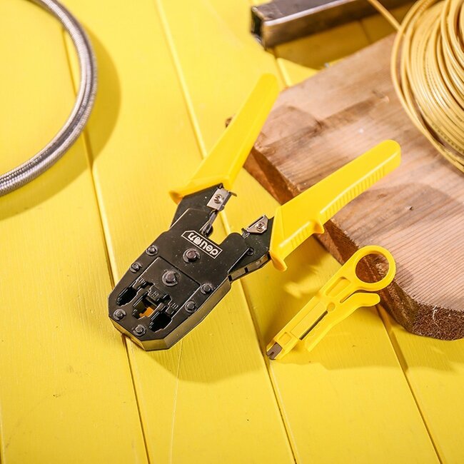 Deli Tools Ethernet-krimptang 4/6/8P RJ45/RJ14/RJ12/RJ9, EDL2468