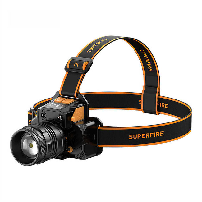 Superfire Hoofdlamp HL58, 350lm, USB