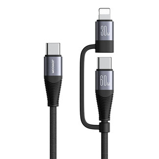 Joyroom Multifunctionele 2 in 1 laadkabel, USB-C - Lightning