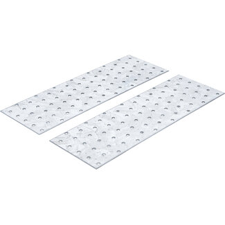 BGS Do it yourself Assortiment stalen gaatjesstrippen 300 x 100 x 2 mm 2 delig