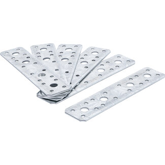 BGS Do it yourself Assortiment verbindingsplaten 180 x 40 x 2 mm 6 delig