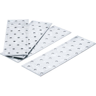 BGS Do it yourself Assortiment stalen gaatjesstrippen 200 x 60 x 2 mm 4 delig