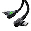 Mcdodo Schuine USB-C naar USB-C kabel,  snelladen met LED, 2 meter