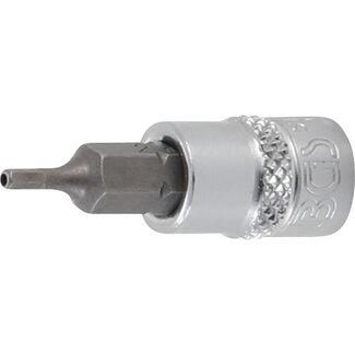 BGS technic Dopsleutelbit 1/4" binnenzeskant met boring 2 mm