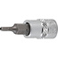 BGS Dopsleutelbit 1/4" binnenzeskant met boring 2,5 mm