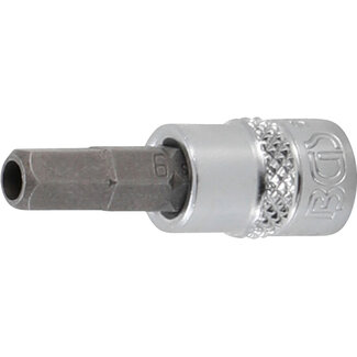 BGS technic Dopsleutelbit 1/4" binnenzeskant met boring 6 mm