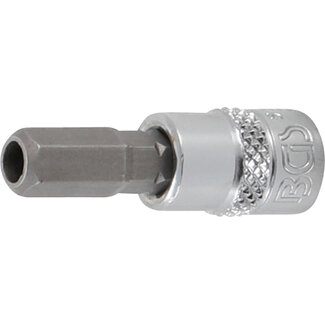 BGS technic Dopsleutelbit 1/4" binnenzeskant met boring 7 mm