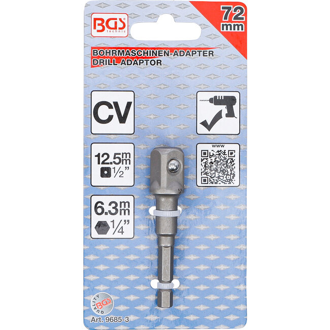 BGS Adapter voor boormachine 12,5 mm (1/2")