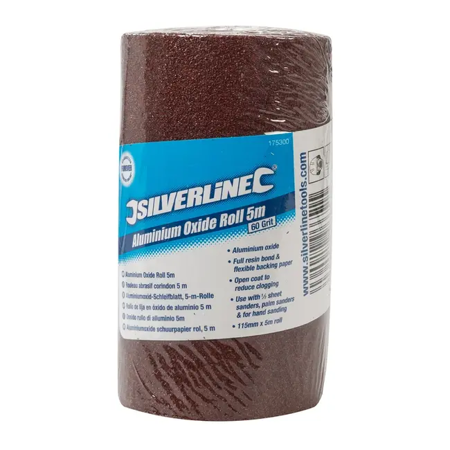 Silverline Schuurpapier rol - aluminiumoxide - korrel 60 - 5 meter