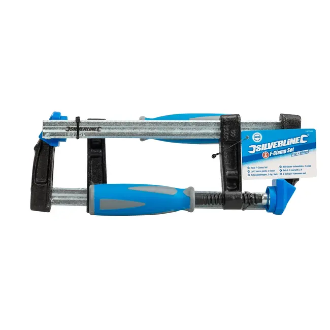 Silverline F-klemmen set - 150 x 50 mm - 2 stuks