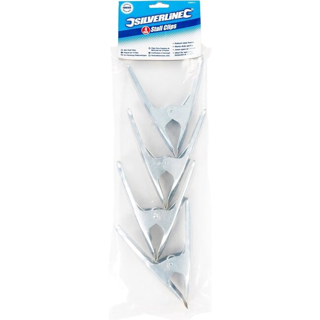 Silverline Zeilklemmen - 70 mm kaak - 4 stuks