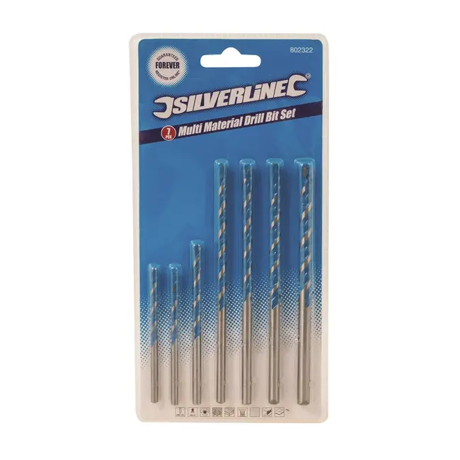 Silverline Multi-constructie boorset 7-delig