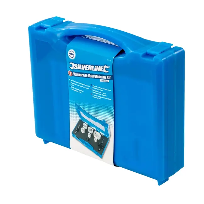 Silverline Loodgieters bimetalen gatenzaag set - 19 t/m 57 mm - 9-delig