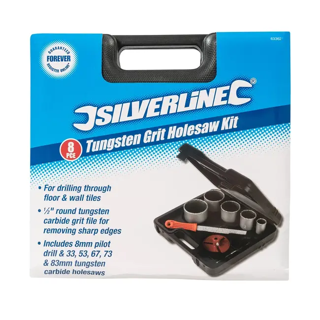 Silverline Hardmetalen gatenzaag set - 33 t/m 83 mm - 8 delig