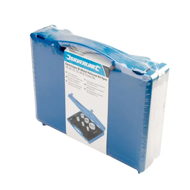 Silverline Elektricien bimetalen gatenzaag set - 18 t/m  51 mm - 9 delig